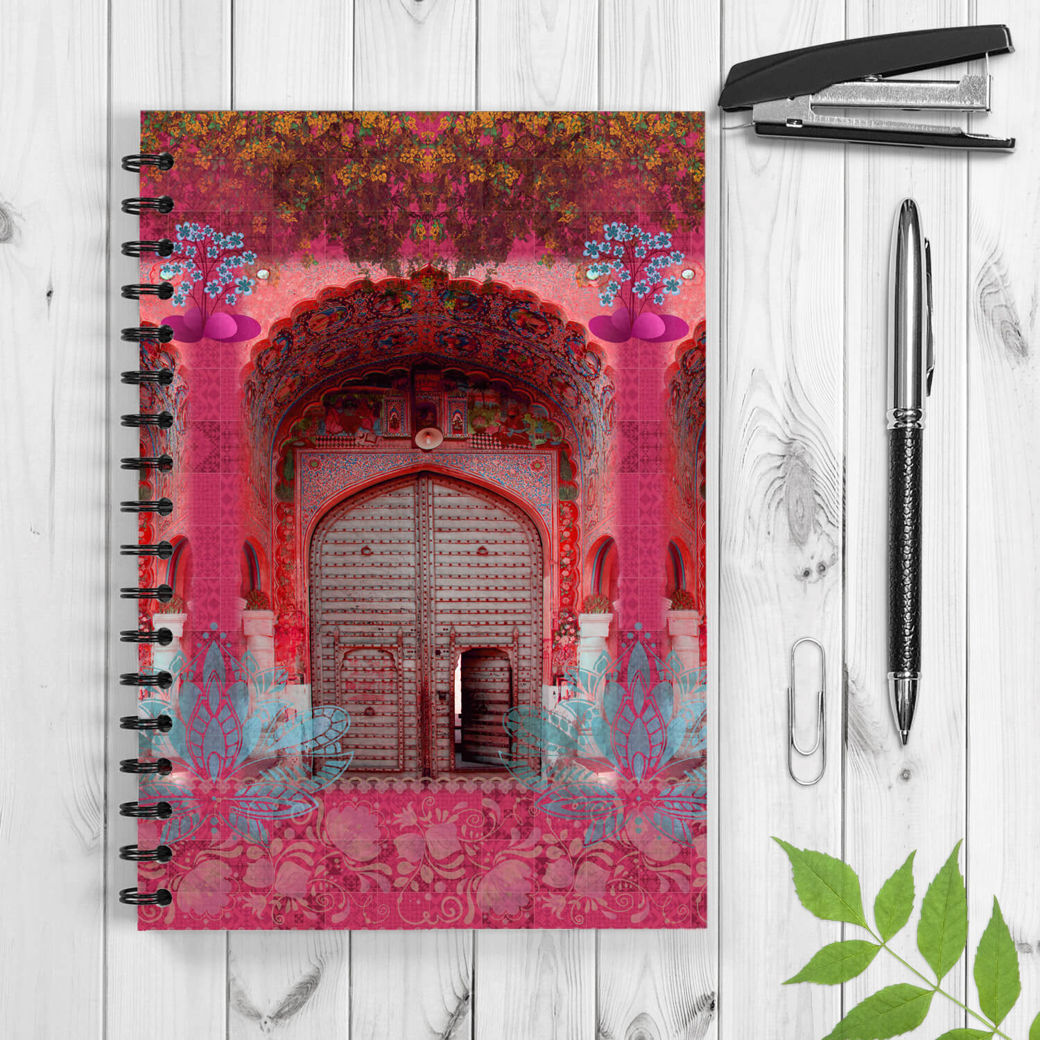 Pink Royal Door Design Spiral Notebook