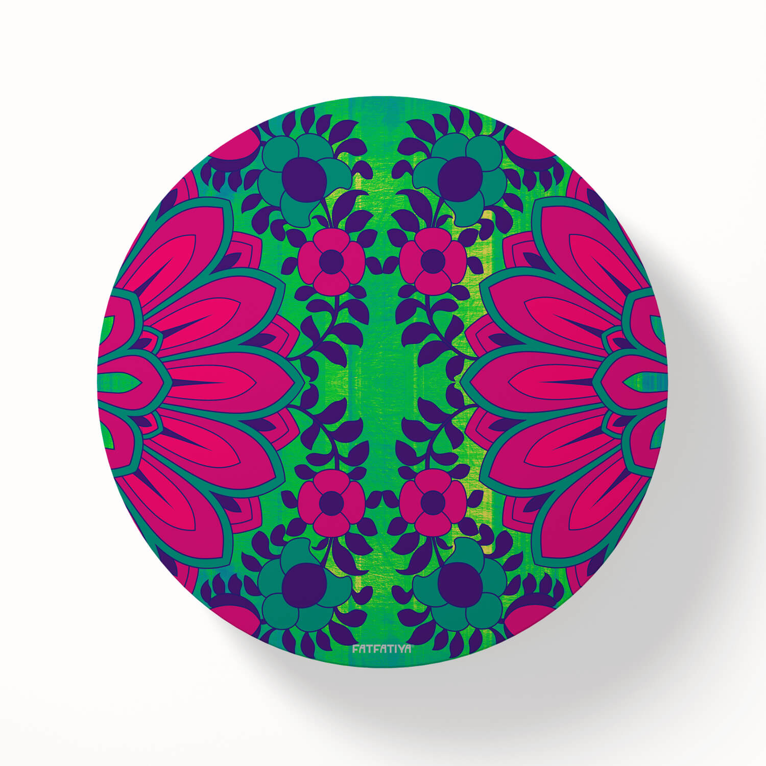 Blooming Flower Round Tea Coaster Set of 6 Image