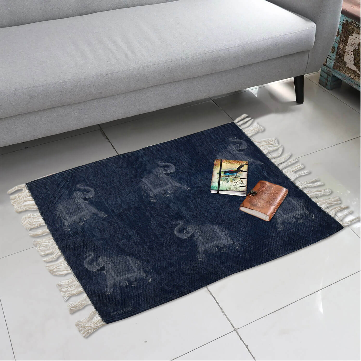 Grey Elephant Recycled Pet Rug
