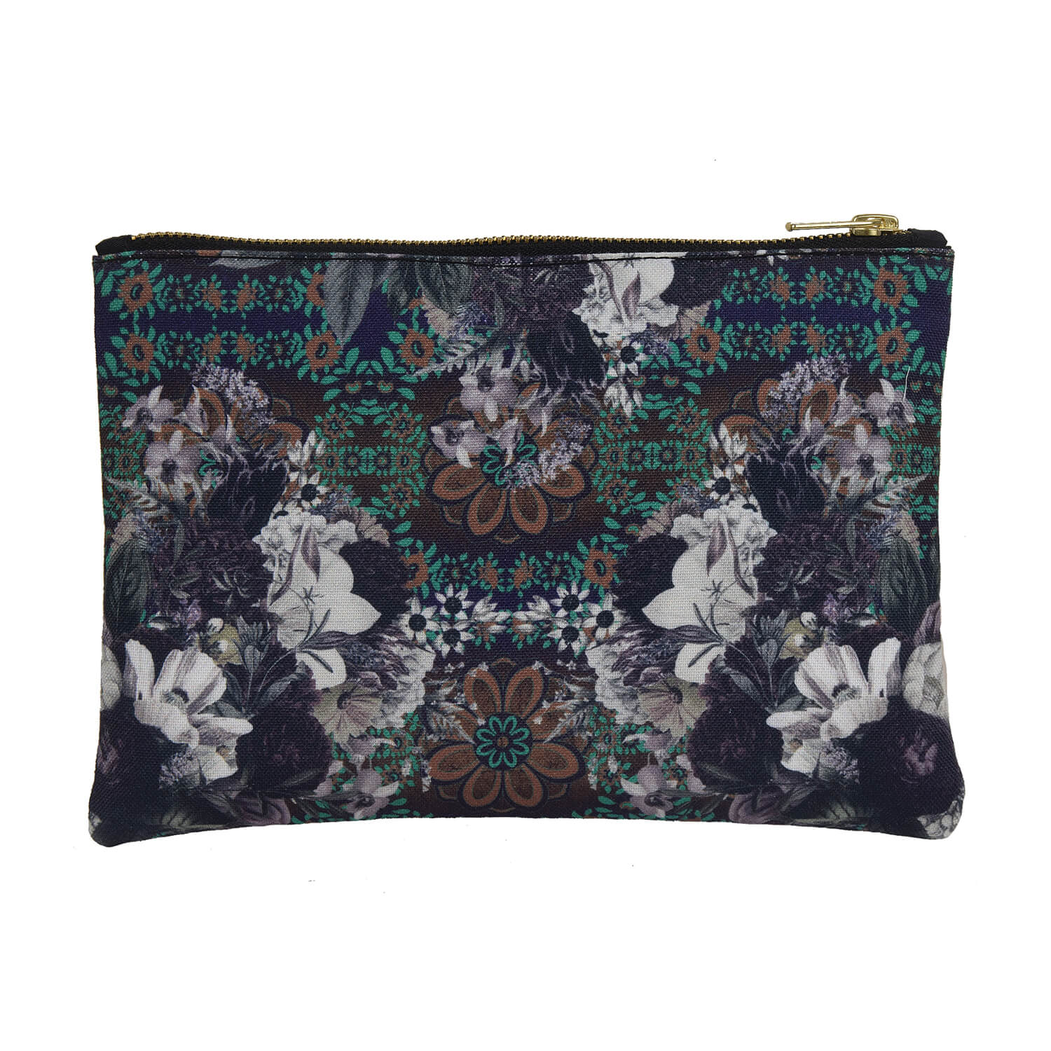 Abstract Flower Zipper Utility Pouch