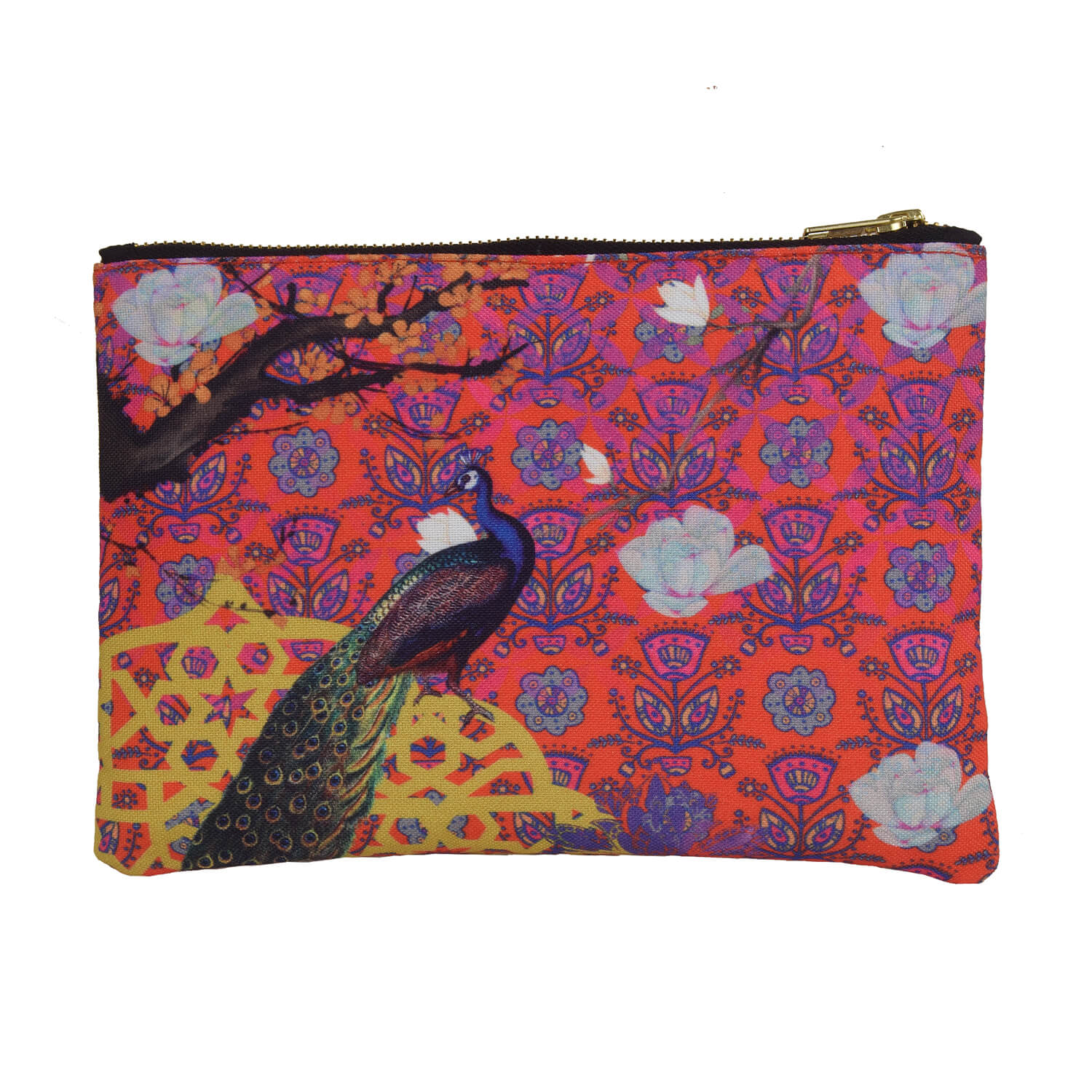 Gorgeous Indian Peacock Stash Pouch