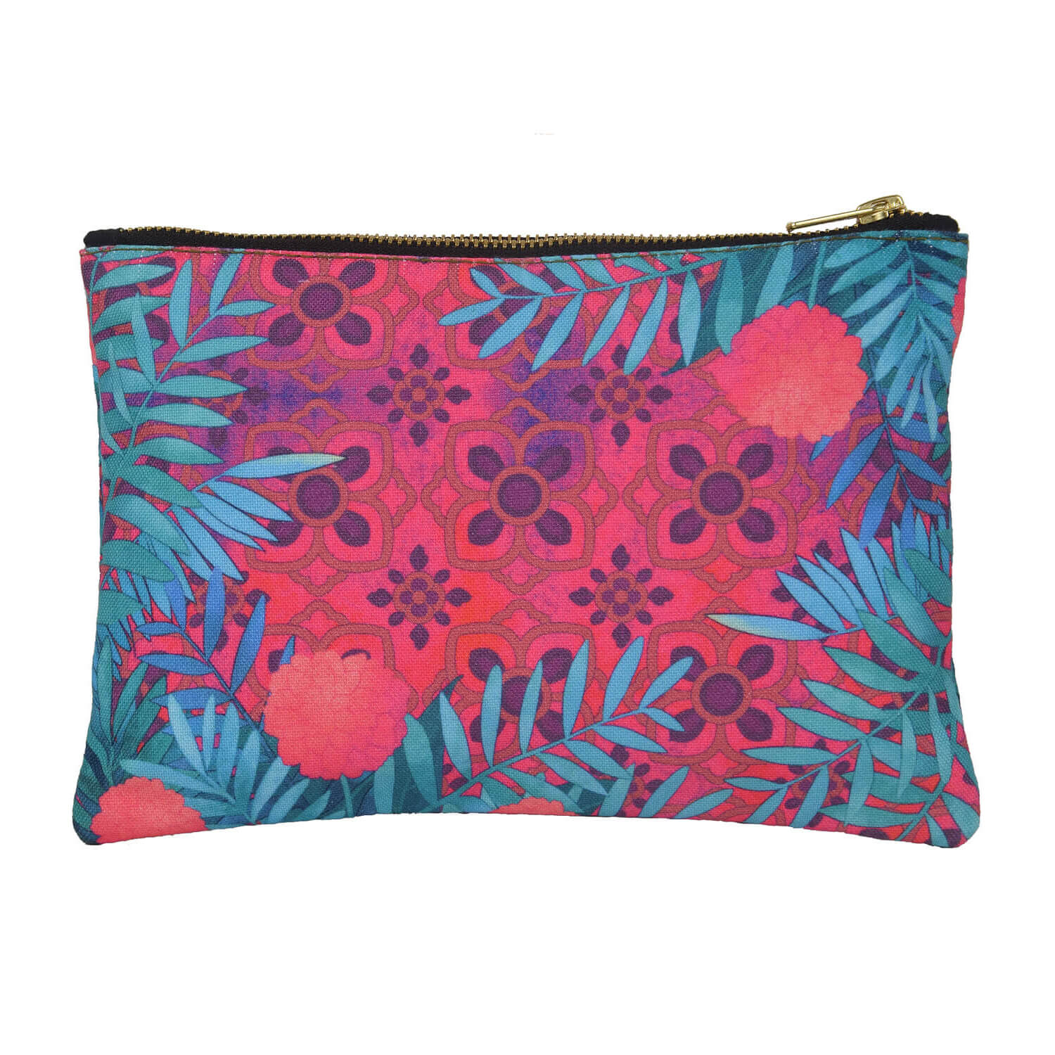 Pink and Blue Makeup Pouch