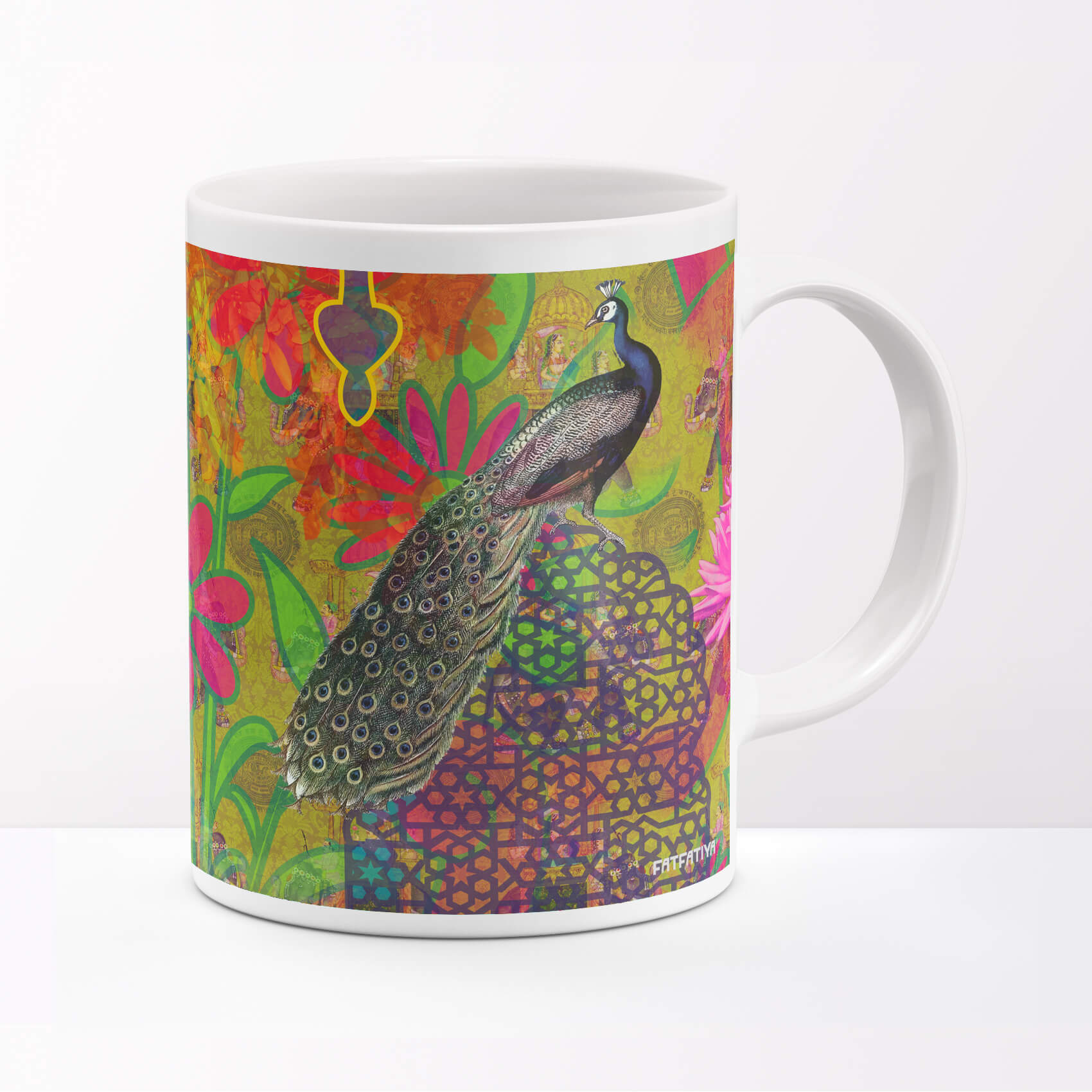 Two Peacock Designer Coffee Mug