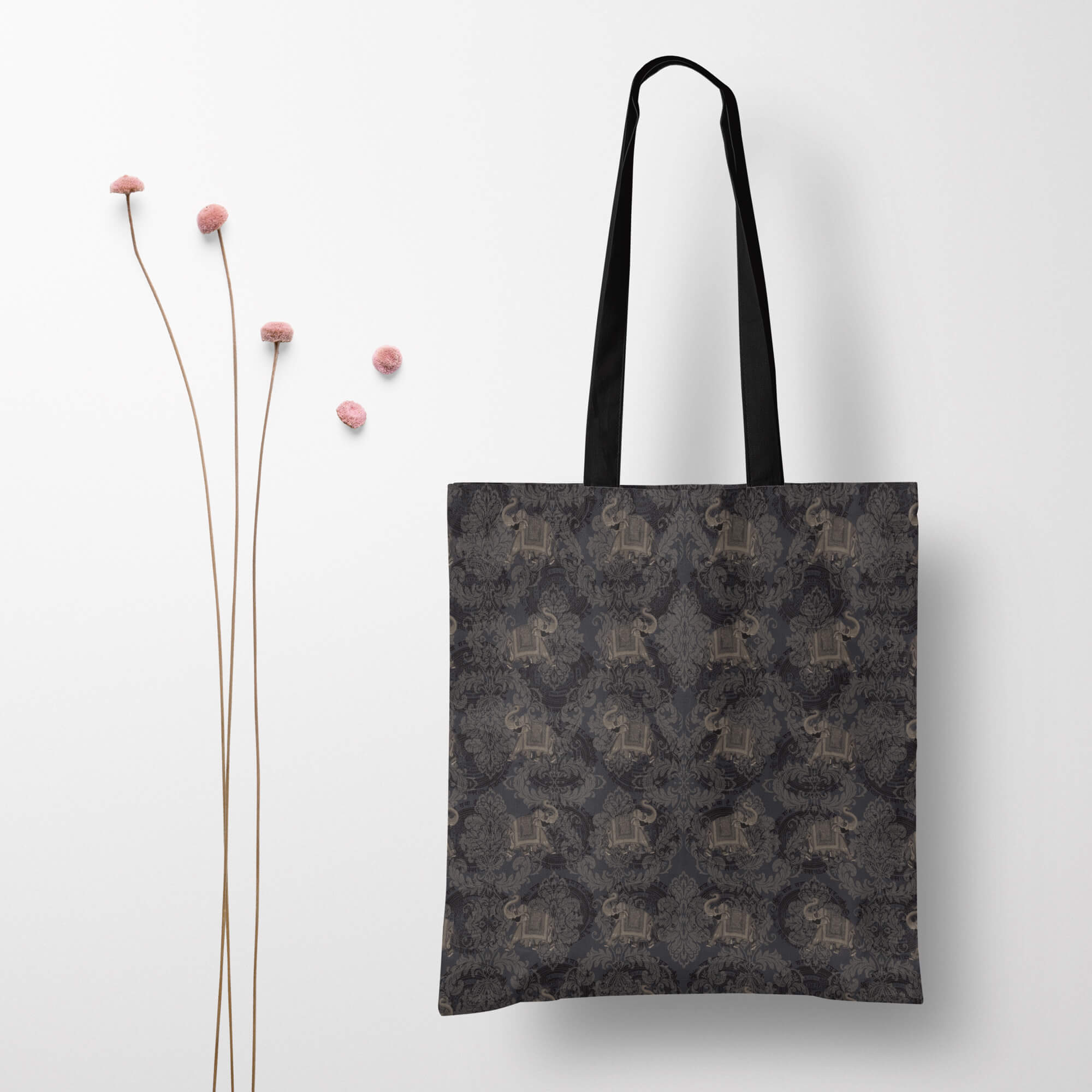 Dancing Elephanto Canvas Jhola Bag