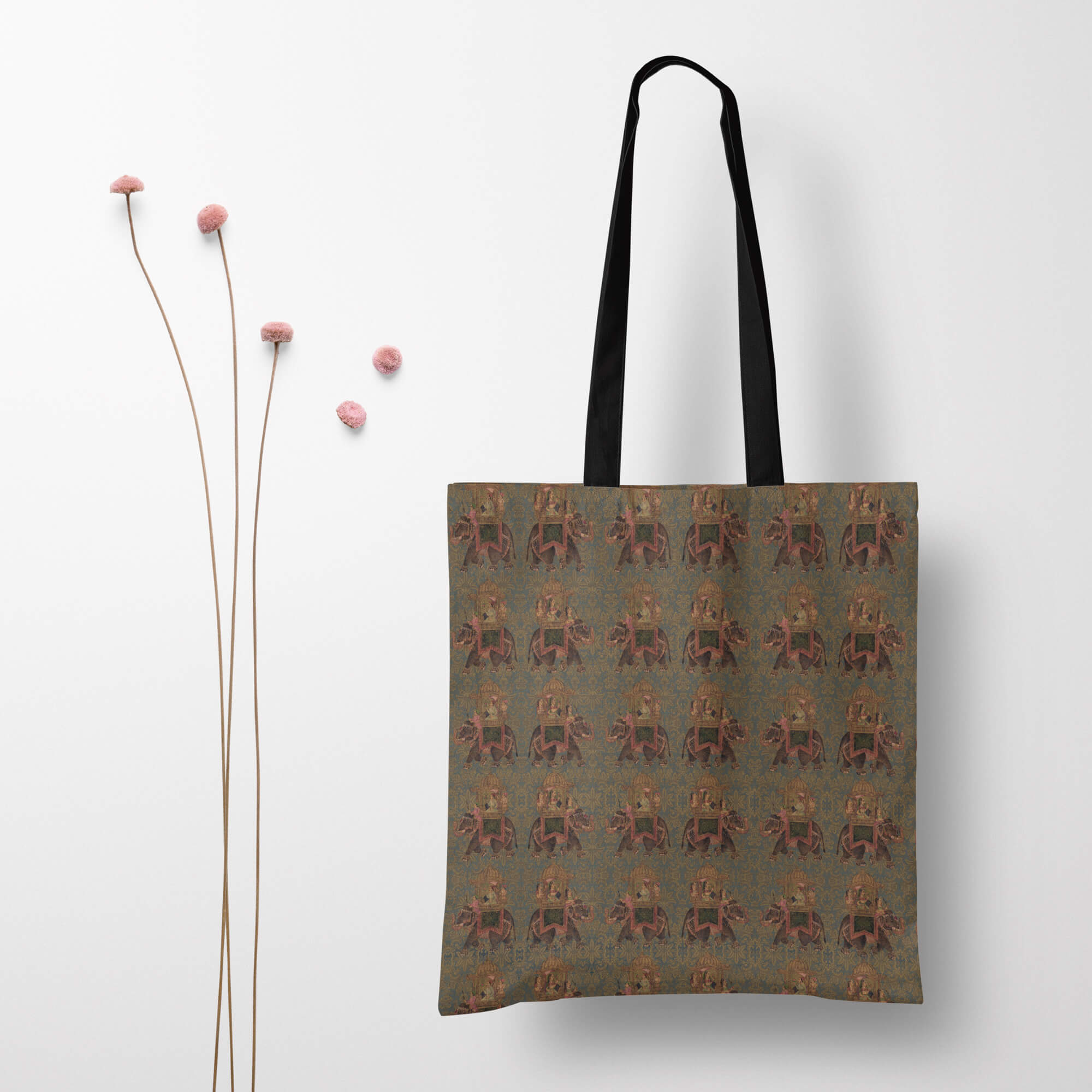Rajasthani Cultural Elephant Tote Bag