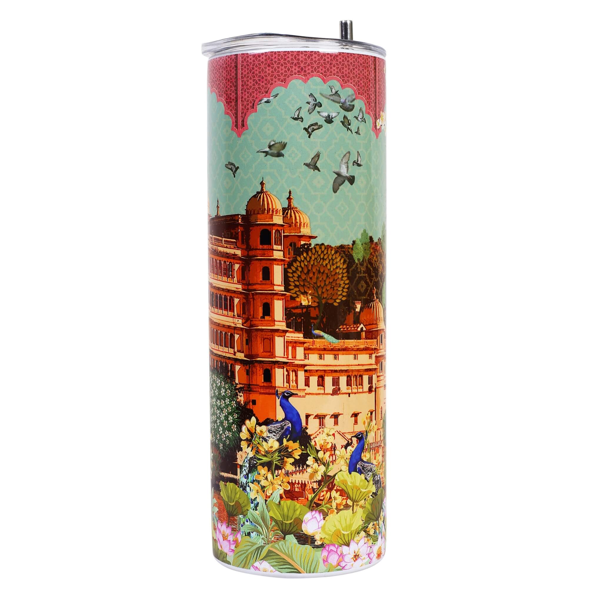 Magnificent Udaipur Aesthetic Tumbler With Straw