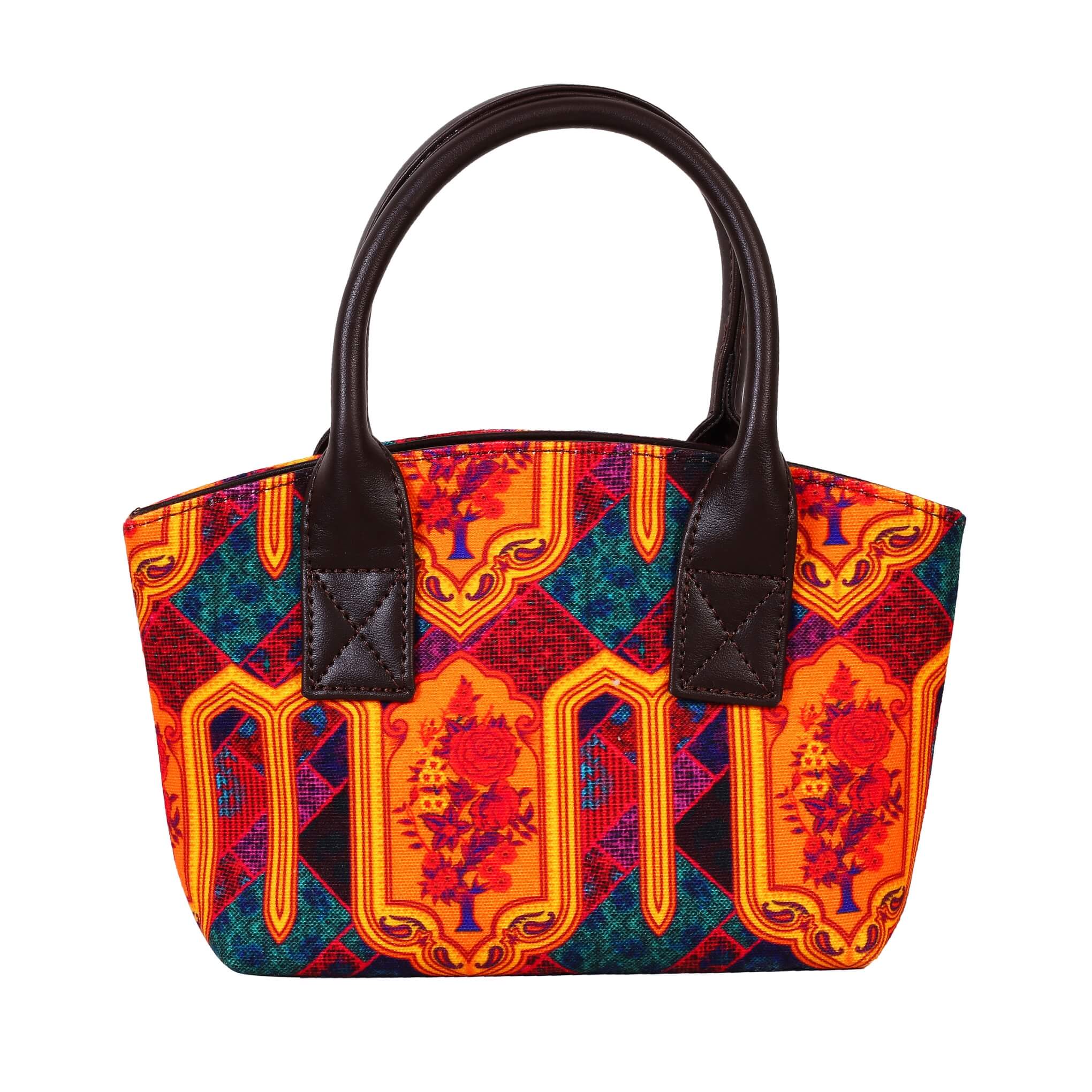 Multicoloured Motif Mini Bag for Girls