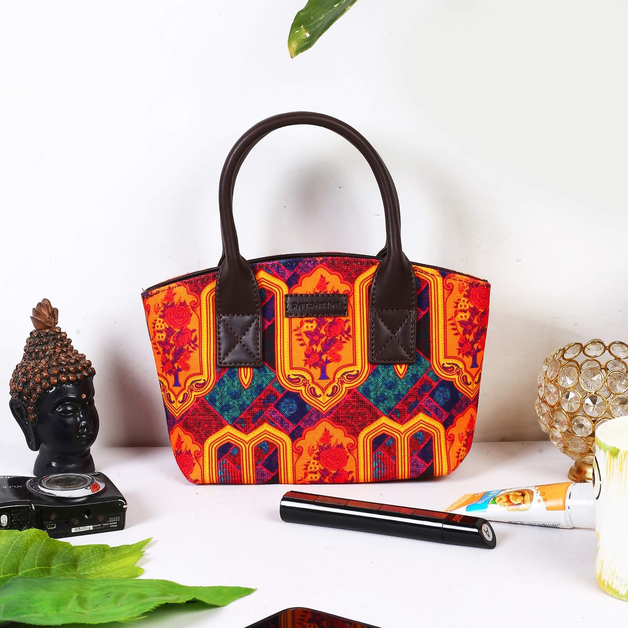 Multicoloured Motif Mini Bag for Girls